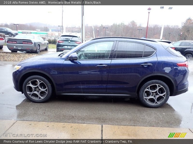 Montecarlo Blue Metallic / Black/Black 2018 Alfa Romeo Stelvio AWD