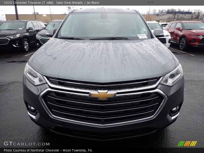Satin Steel Metallic / Jet Black 2020 Chevrolet Traverse LT AWD