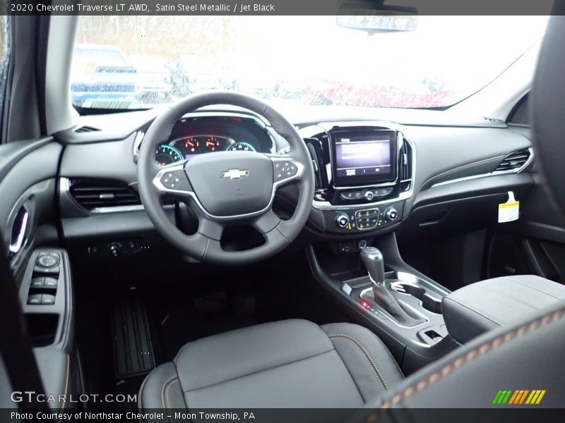Satin Steel Metallic / Jet Black 2020 Chevrolet Traverse LT AWD