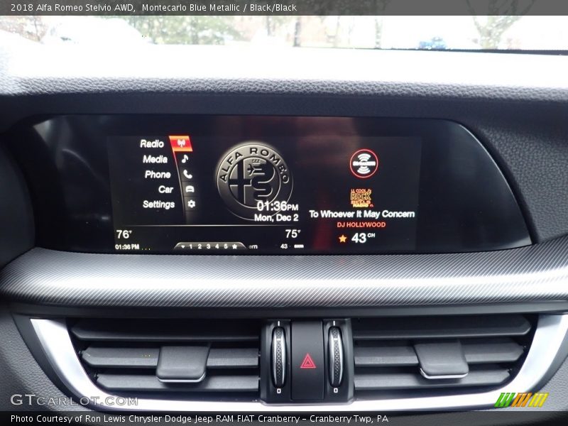 Controls of 2018 Stelvio AWD