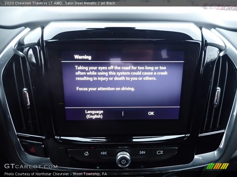 Satin Steel Metallic / Jet Black 2020 Chevrolet Traverse LT AWD