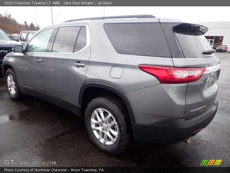 Satin Steel Metallic / Jet Black 2020 Chevrolet Traverse LT AWD