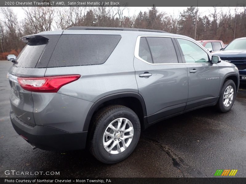 Satin Steel Metallic / Jet Black 2020 Chevrolet Traverse LT AWD