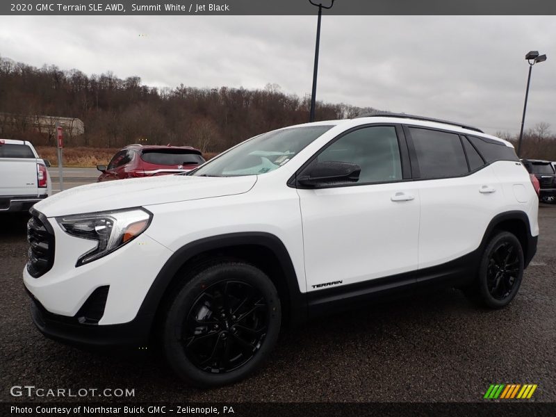 Summit White / Jet Black 2020 GMC Terrain SLE AWD