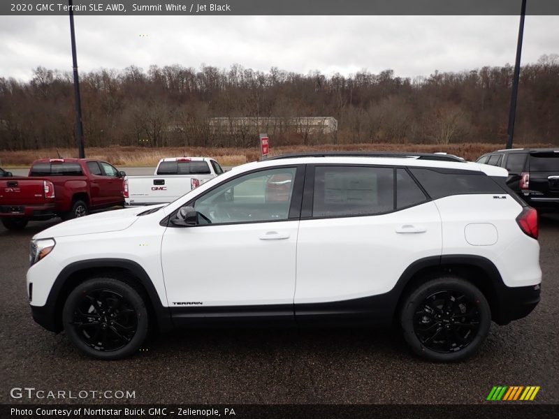 Summit White / Jet Black 2020 GMC Terrain SLE AWD