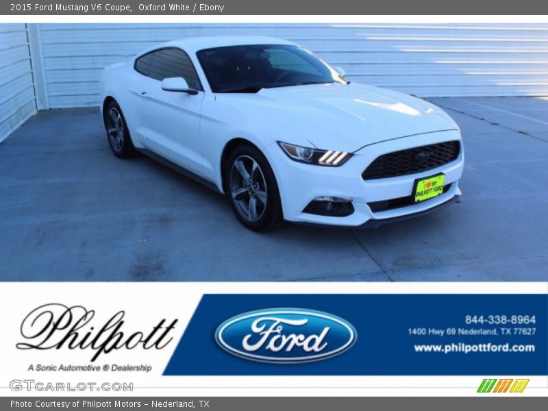 Oxford White / Ebony 2015 Ford Mustang V6 Coupe