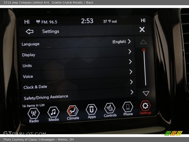 Granite Crystal Metallic / Black 2019 Jeep Compass Limited 4x4