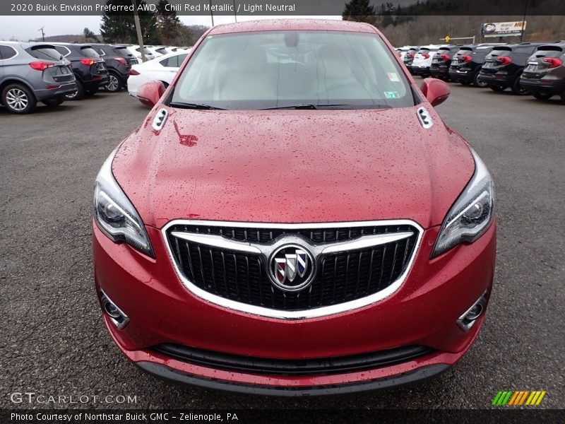 Chili Red Metallic / Light Neutral 2020 Buick Envision Preferred AWD
