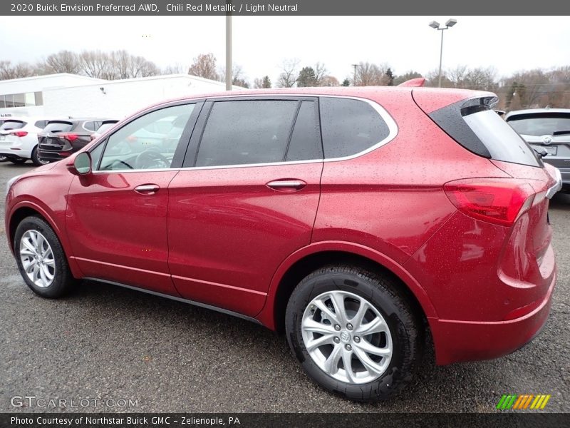 Chili Red Metallic / Light Neutral 2020 Buick Envision Preferred AWD
