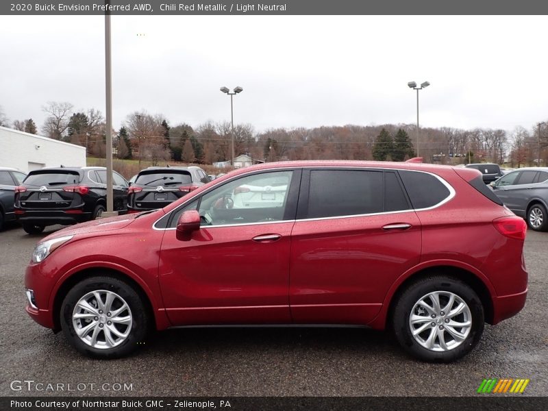 Chili Red Metallic / Light Neutral 2020 Buick Envision Preferred AWD