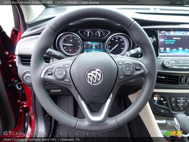 Chili Red Metallic / Light Neutral 2020 Buick Envision Preferred AWD