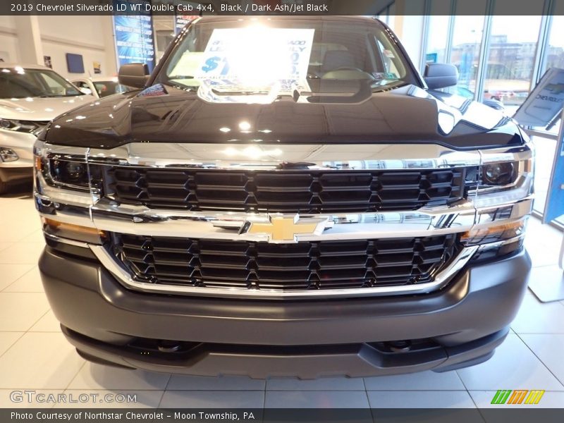 Black / Dark Ash/Jet Black 2019 Chevrolet Silverado LD WT Double Cab 4x4