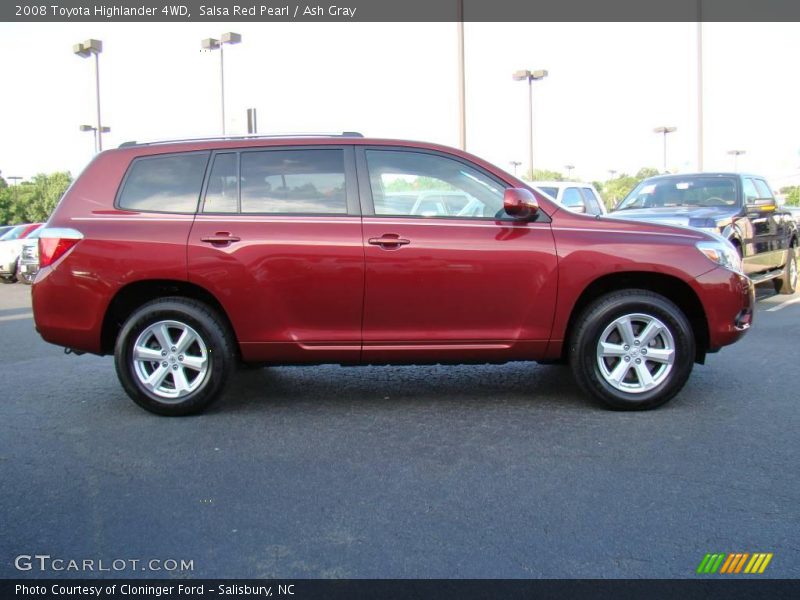 Salsa Red Pearl / Ash Gray 2008 Toyota Highlander 4WD