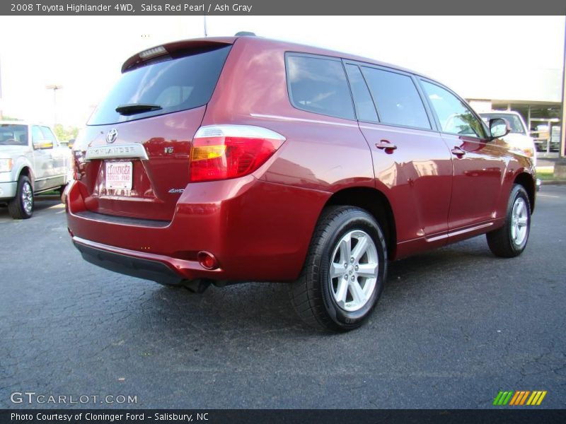 Salsa Red Pearl / Ash Gray 2008 Toyota Highlander 4WD