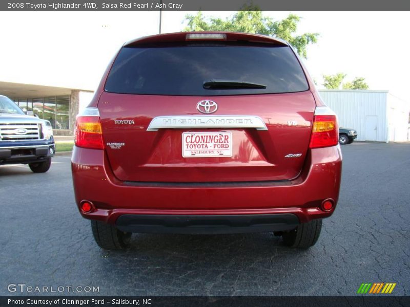 Salsa Red Pearl / Ash Gray 2008 Toyota Highlander 4WD