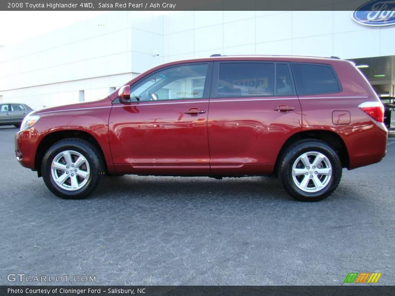 Salsa Red Pearl / Ash Gray 2008 Toyota Highlander 4WD