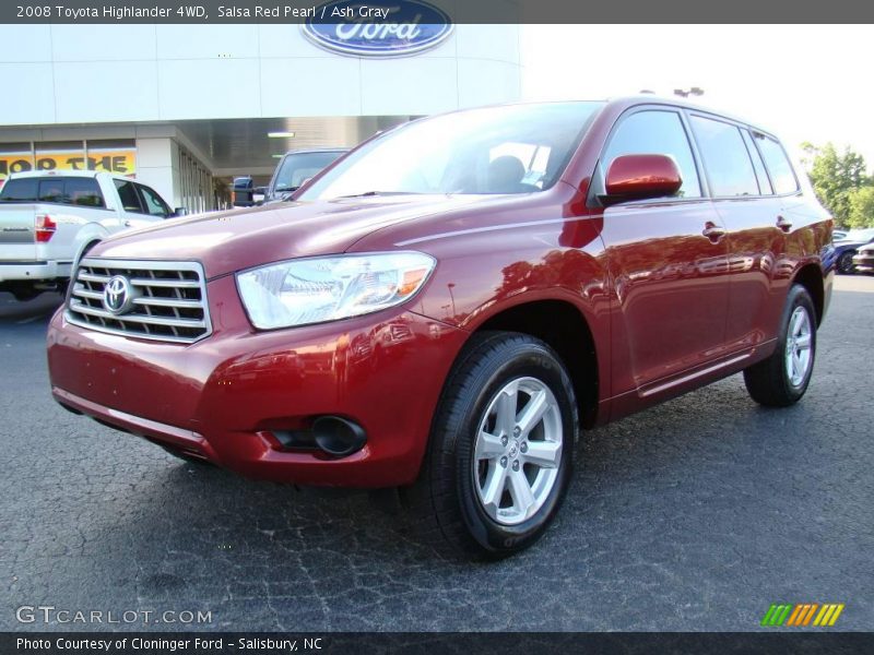 Salsa Red Pearl / Ash Gray 2008 Toyota Highlander 4WD