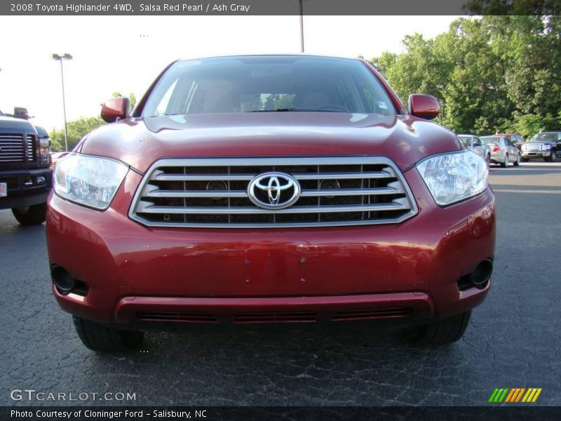 Salsa Red Pearl / Ash Gray 2008 Toyota Highlander 4WD