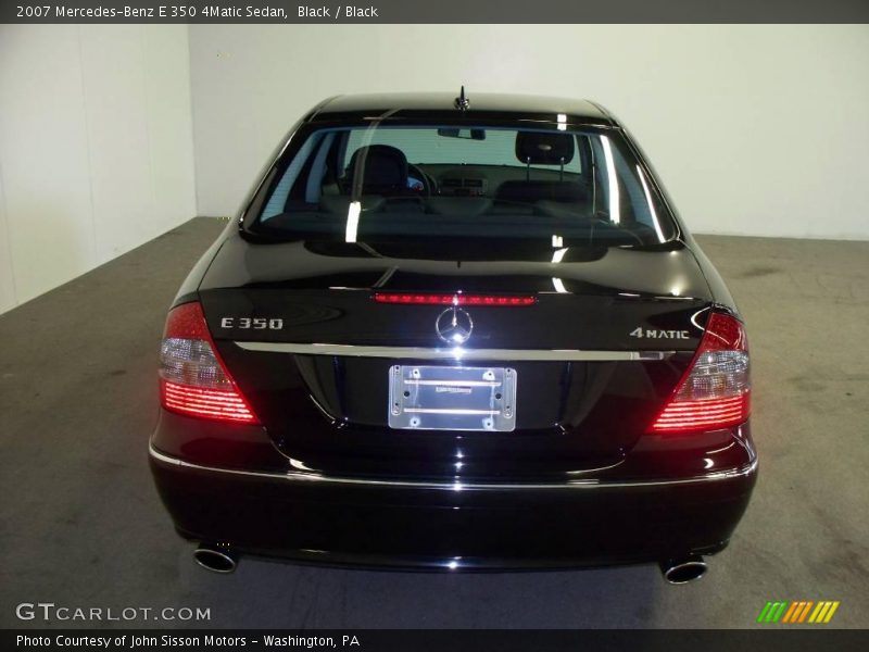 Black / Black 2007 Mercedes-Benz E 350 4Matic Sedan