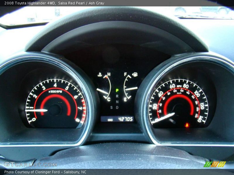 Salsa Red Pearl / Ash Gray 2008 Toyota Highlander 4WD