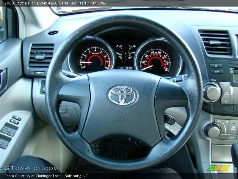 Salsa Red Pearl / Ash Gray 2008 Toyota Highlander 4WD