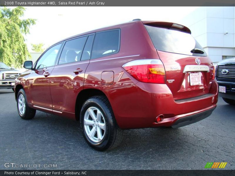 Salsa Red Pearl / Ash Gray 2008 Toyota Highlander 4WD