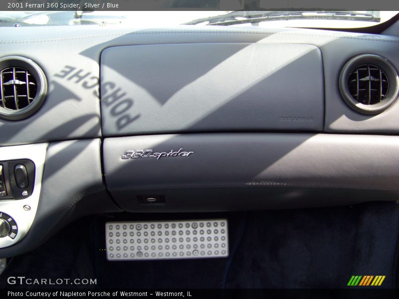Silver / Blue 2001 Ferrari 360 Spider