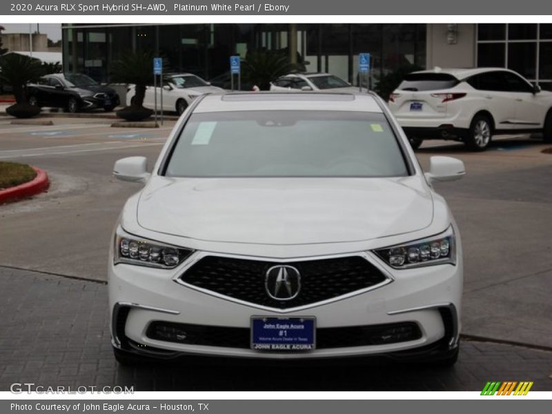 Platinum White Pearl / Ebony 2020 Acura RLX Sport Hybrid SH-AWD