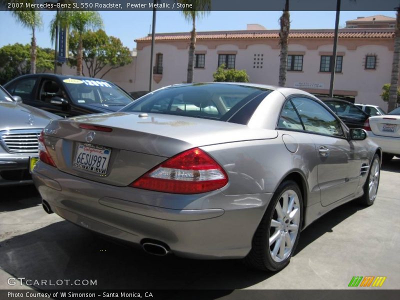 Pewter Metallic / Stone 2007 Mercedes-Benz SL 550 Roadster