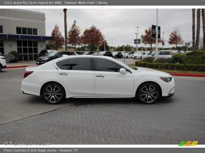 Platinum White Pearl / Ebony 2020 Acura RLX Sport Hybrid SH-AWD