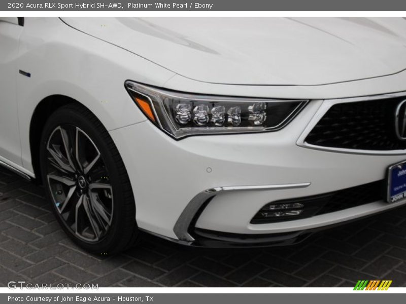 Platinum White Pearl / Ebony 2020 Acura RLX Sport Hybrid SH-AWD