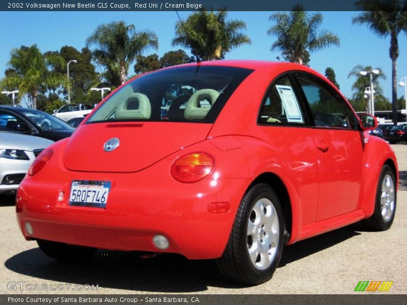 Red Uni / Cream Beige 2002 Volkswagen New Beetle GLS Coupe