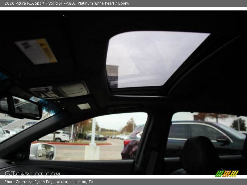 Platinum White Pearl / Ebony 2020 Acura RLX Sport Hybrid SH-AWD
