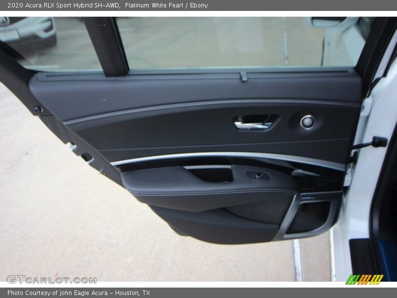 Platinum White Pearl / Ebony 2020 Acura RLX Sport Hybrid SH-AWD