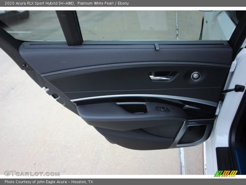 Platinum White Pearl / Ebony 2020 Acura RLX Sport Hybrid SH-AWD