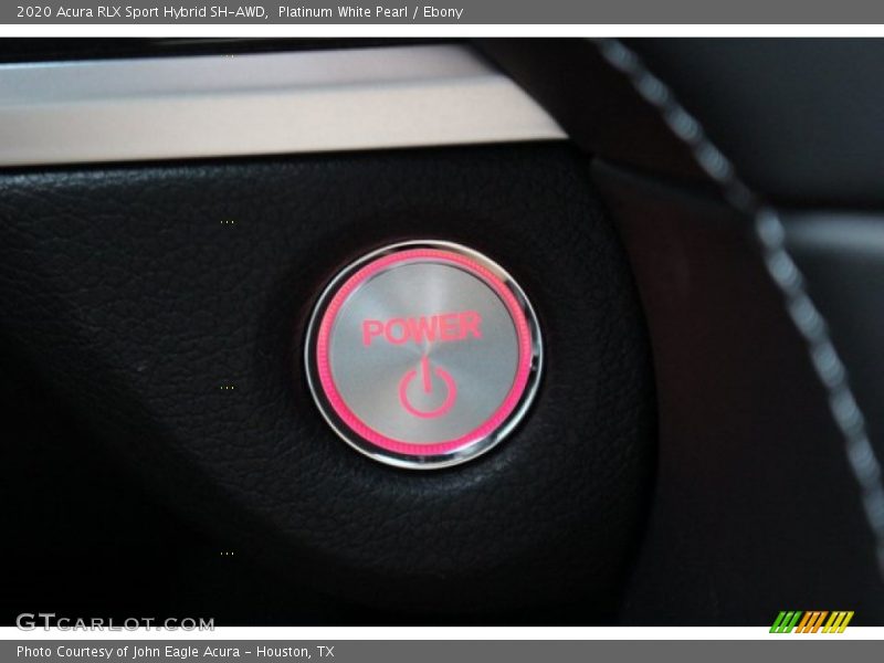 Platinum White Pearl / Ebony 2020 Acura RLX Sport Hybrid SH-AWD
