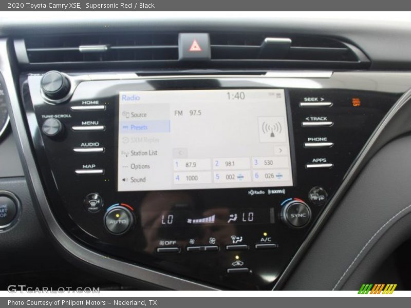 Supersonic Red / Black 2020 Toyota Camry XSE