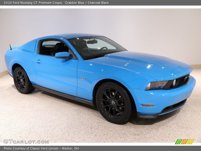 Grabber Blue / Charcoal Black 2010 Ford Mustang GT Premium Coupe