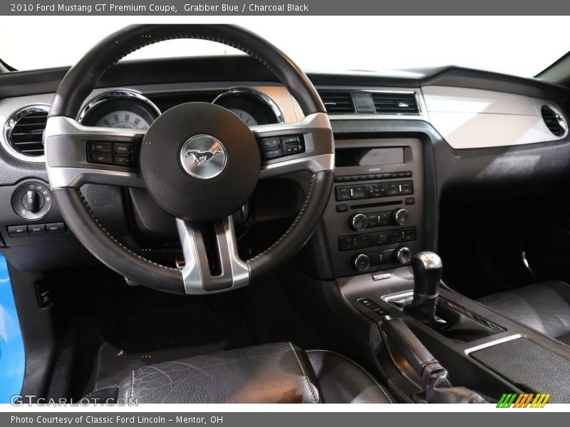 Grabber Blue / Charcoal Black 2010 Ford Mustang GT Premium Coupe