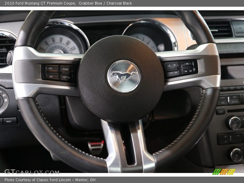 Grabber Blue / Charcoal Black 2010 Ford Mustang GT Premium Coupe