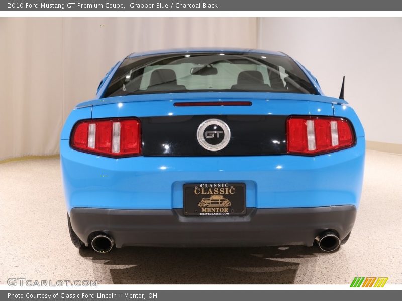 Grabber Blue / Charcoal Black 2010 Ford Mustang GT Premium Coupe