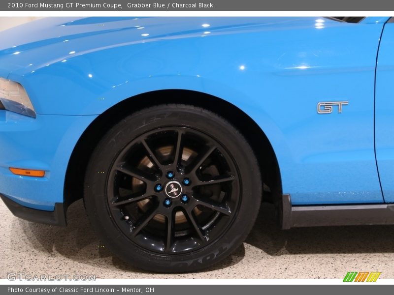 Grabber Blue / Charcoal Black 2010 Ford Mustang GT Premium Coupe