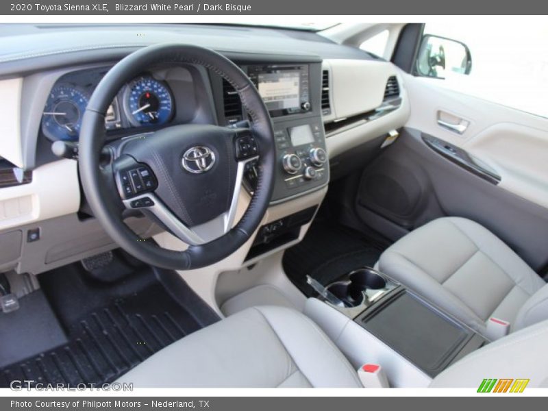 Blizzard White Pearl / Dark Bisque 2020 Toyota Sienna XLE