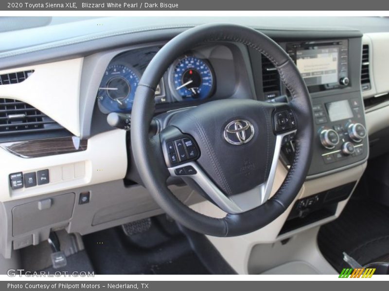 Blizzard White Pearl / Dark Bisque 2020 Toyota Sienna XLE