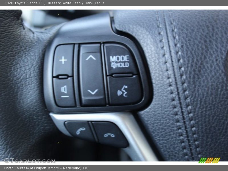 Blizzard White Pearl / Dark Bisque 2020 Toyota Sienna XLE