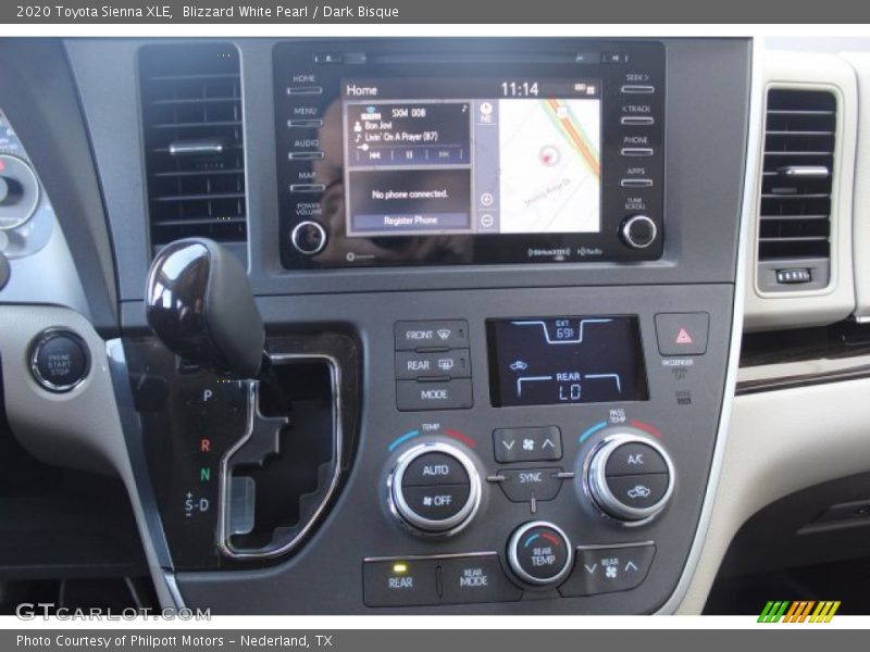 Blizzard White Pearl / Dark Bisque 2020 Toyota Sienna XLE