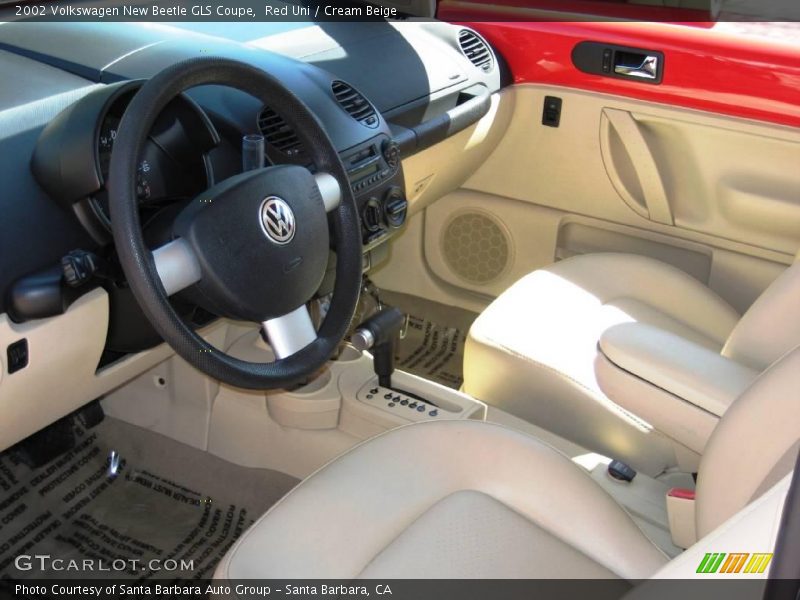 Red Uni / Cream Beige 2002 Volkswagen New Beetle GLS Coupe