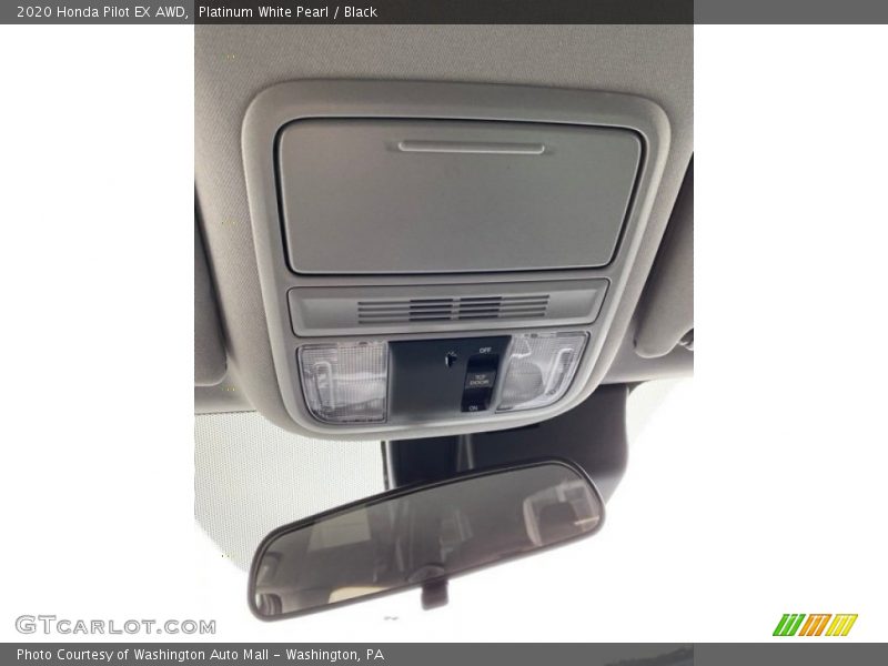 Platinum White Pearl / Black 2020 Honda Pilot EX AWD