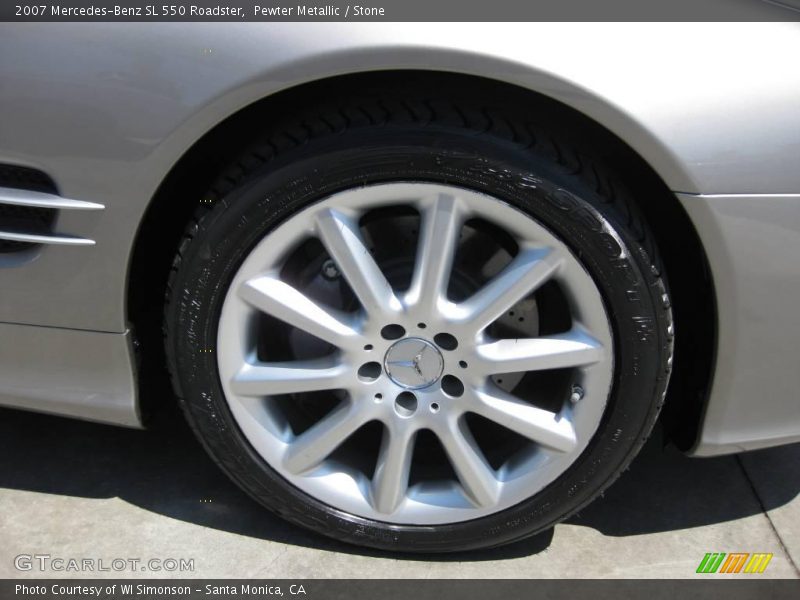 Pewter Metallic / Stone 2007 Mercedes-Benz SL 550 Roadster
