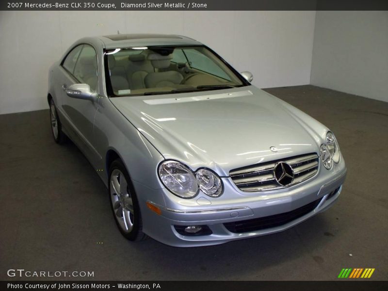 Diamond Silver Metallic / Stone 2007 Mercedes-Benz CLK 350 Coupe
